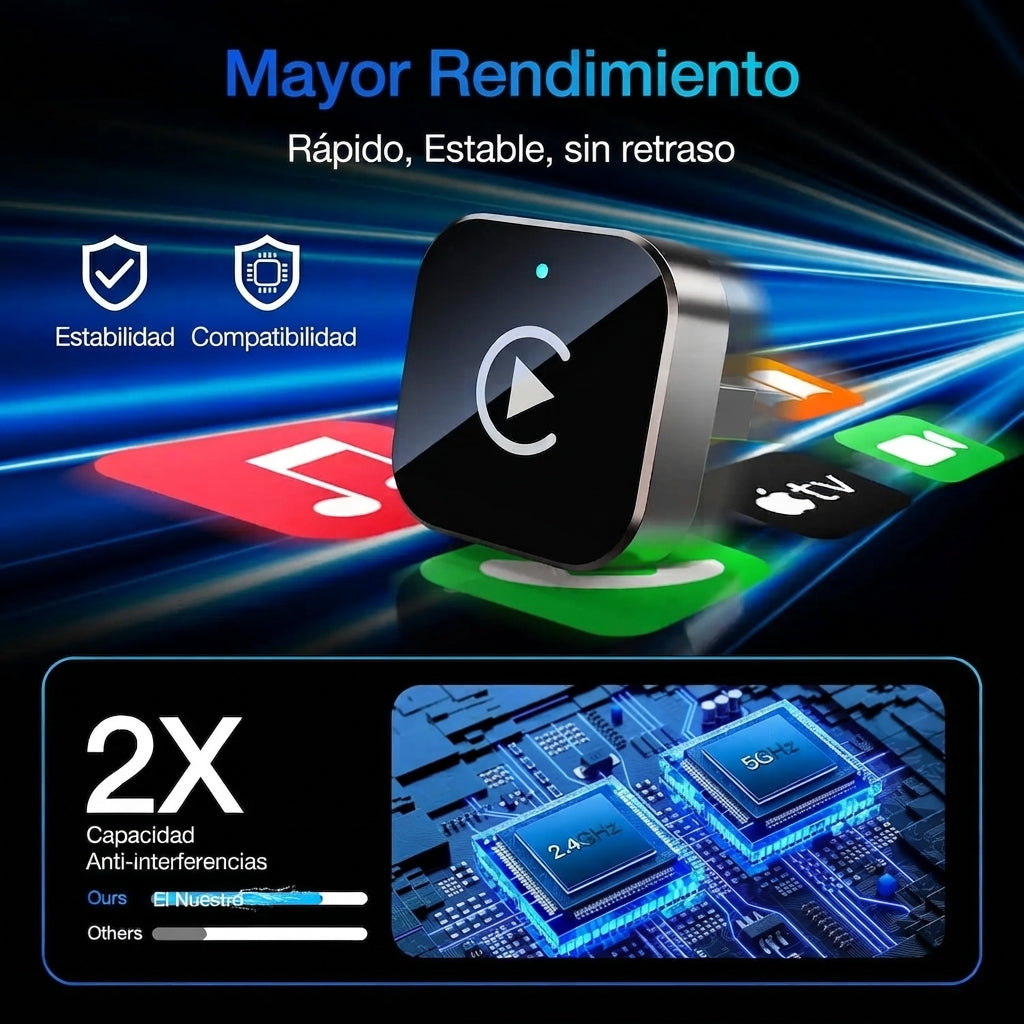 Adaptador inalámbrico CarPlay 2026.