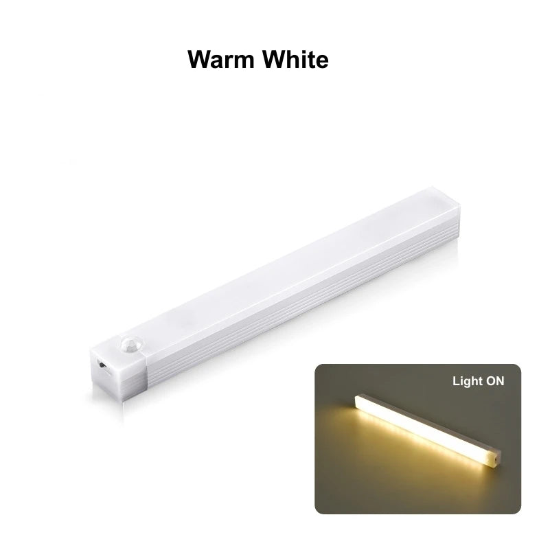 Barra de luz LED inalámbrica con sensor de movimiento, recargable y magnética.