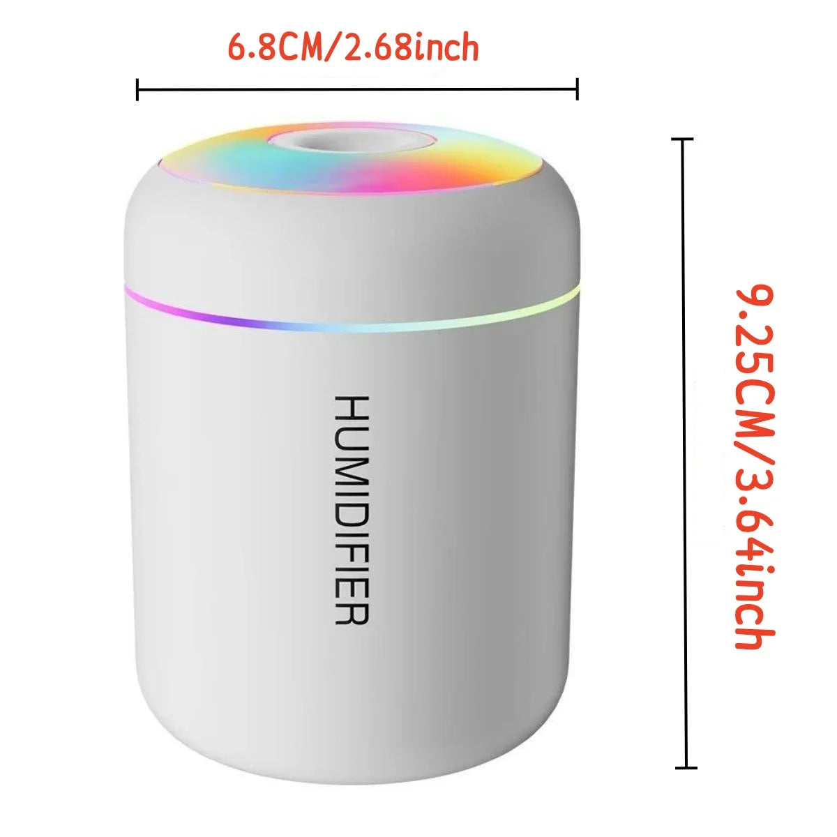 Humificador Mini USB 180ml con Aromaterapia y Apagado Automático