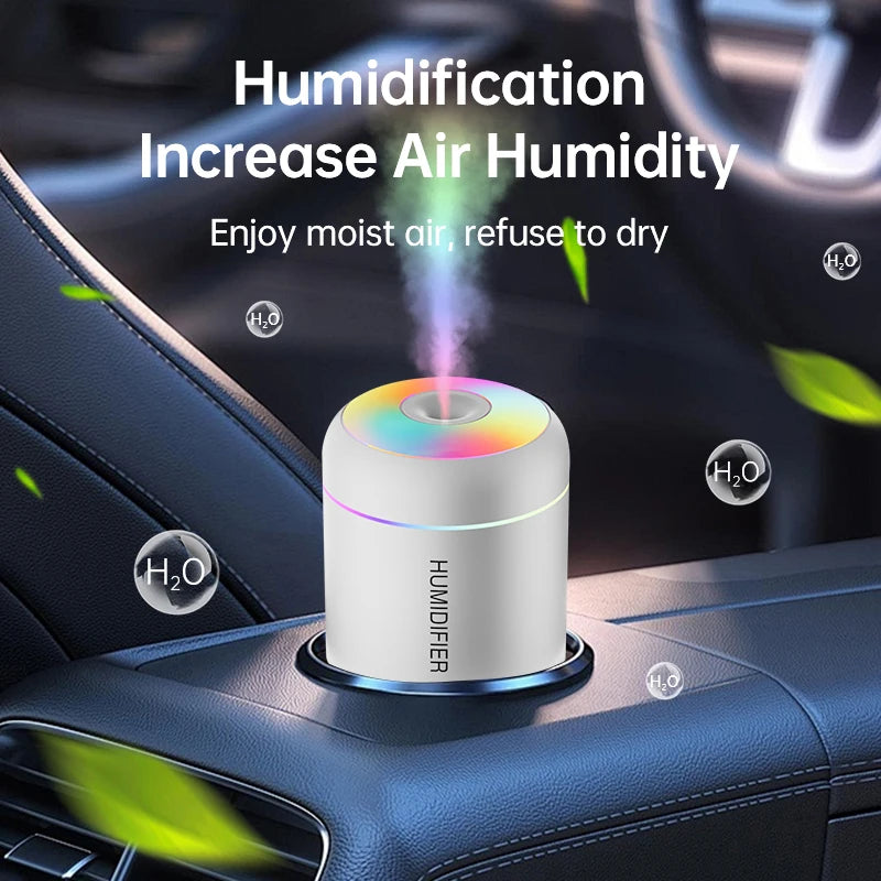 Humificador Mini USB 180ml con Aromaterapia y Apagado Automático
