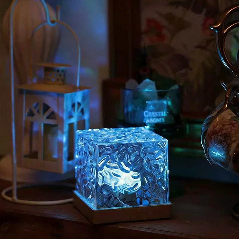 Proyector de luz con efecto de ondas de agua y galaxia.